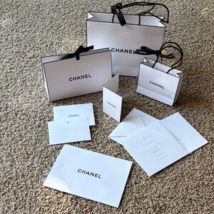 CHANEL Elegant White Gift Bag Collection 🥰